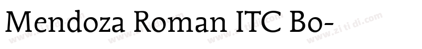 Mendoza Roman ITC Bo字体转换